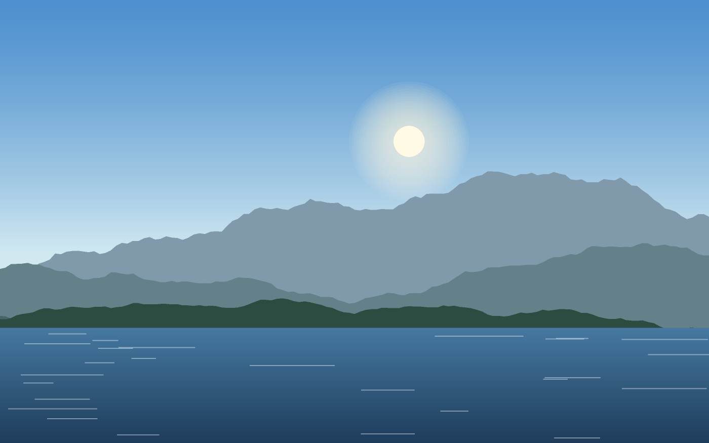 Ilustração de uma paisagem